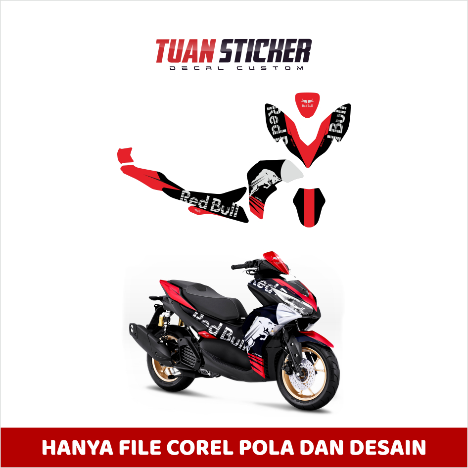 Jual File Pola Yamaha Aerox Connected File Desain Stiker Sticker Striping Decal Motor Aerox Connecte