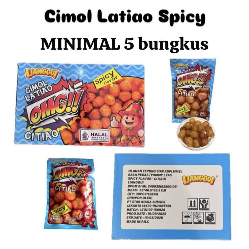 (PER BUNGKUS) Cimol Latiao VIRAL HALAL Spicy Citiao