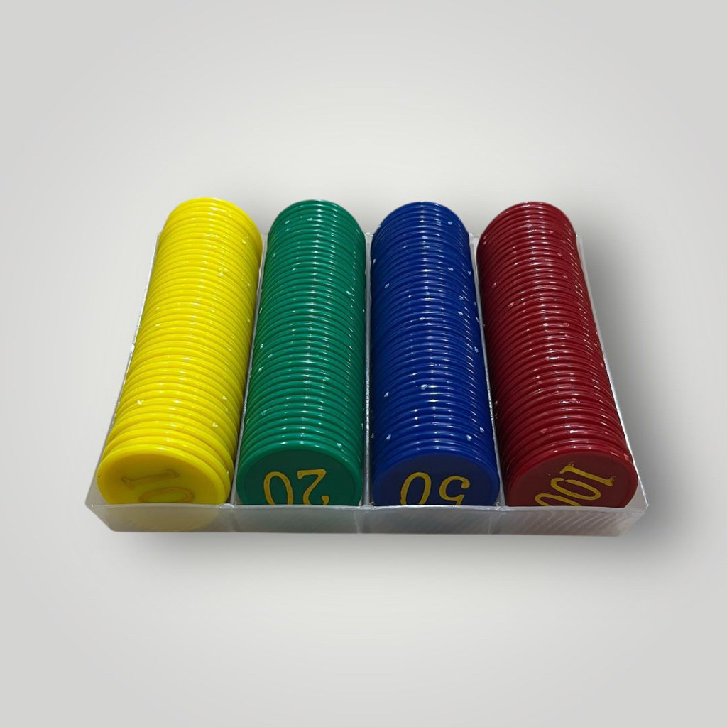 Koin Poker Chip Set Plastik Untuk Bermain Kartu Remi