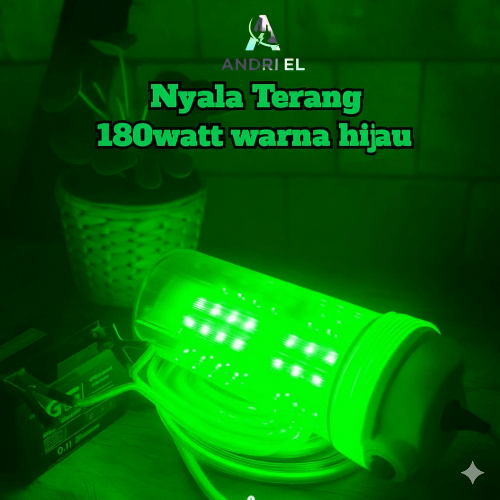 lampu Celup Nelayan Lampu Bombastis 180watt Hijau 64 LED