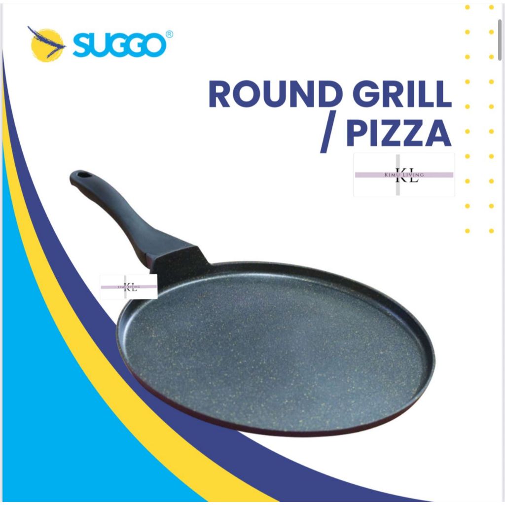 KimuLiving – Suggo Round Grill Slice Pizza Pan 30 cm SG-RGP30+ / Teflon Datar Anti Lengket / Wajan P
