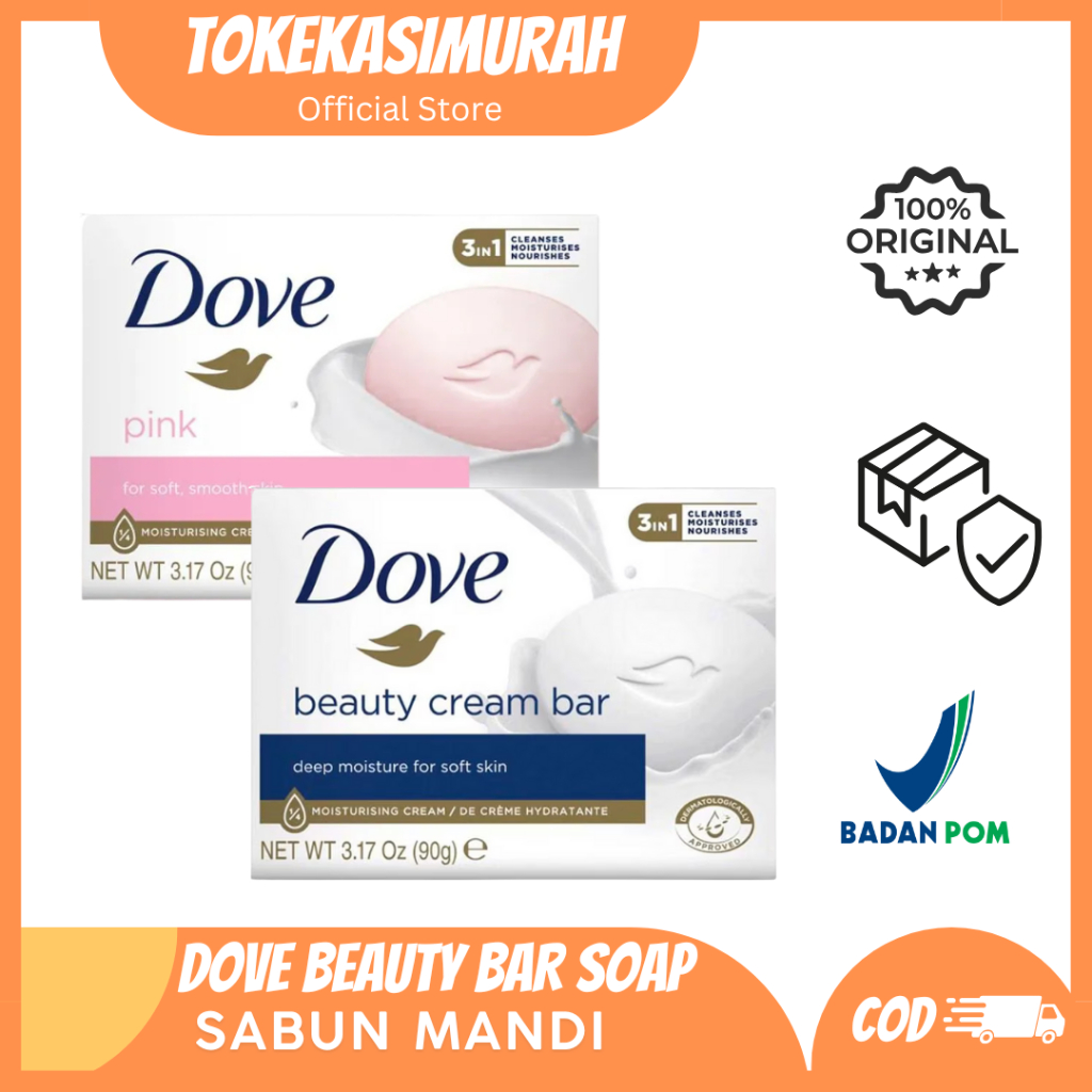 Dove Sabun Mandi Batang ORIGINAL Sabun Batang dengan Moisturizing Cream - Dove Beauty Bar Soap 75gr