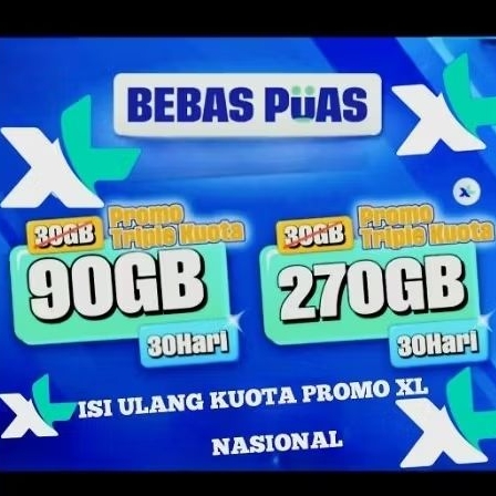 ISI ULANG KUOTA XL PROMO BEBAS PUAS TRIPLE KUOTA