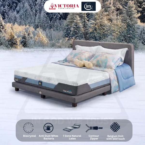 Serta  Marvelous 180x200 180 x 200 Fullset  Full Set Spring Bed Springbed Termurah Paling Murah Sura