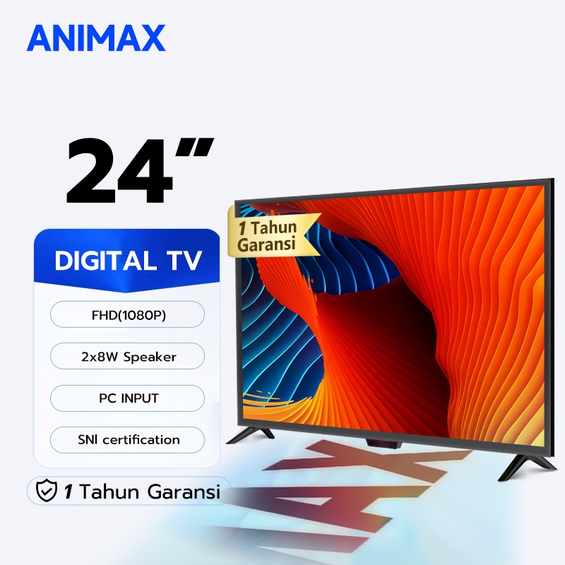 Animax 21/22/24/25/27/30 Inch TV Led Digital 24 Inch Televisi Led TV Garansi 1 Tahun