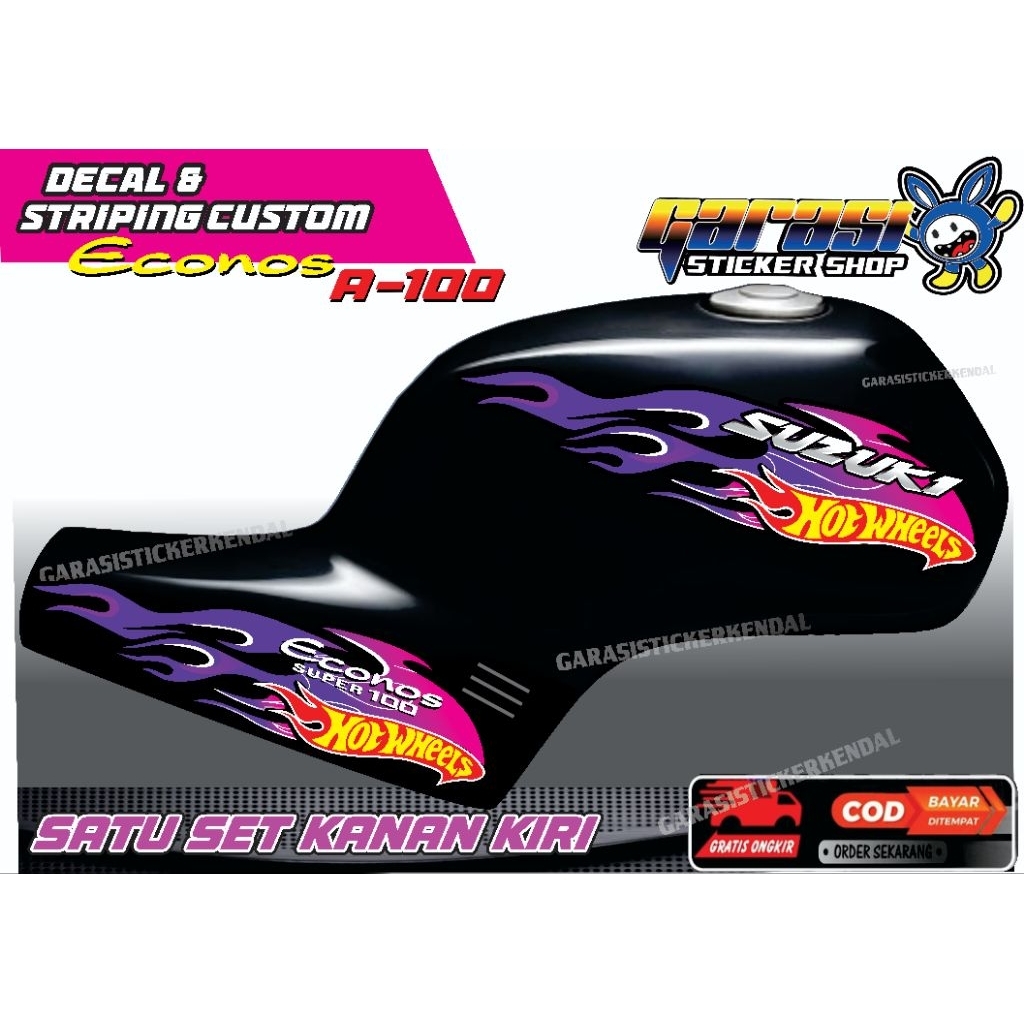 Striping Suzuki econos a 100 sticker Suzuki econos Colombia variasi flame api