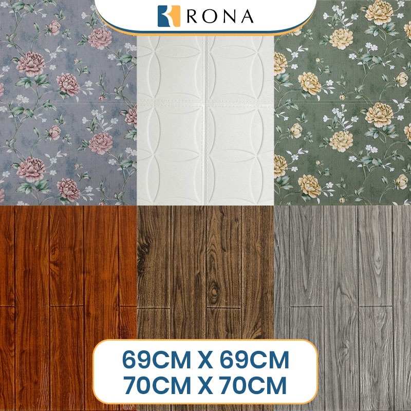 RONA 3D Wallfoam Dinding 5.5 MM Wallpaper Dinding 3D Foam Cocok Untuk Pemasangan Di Rumah Kantor Rua