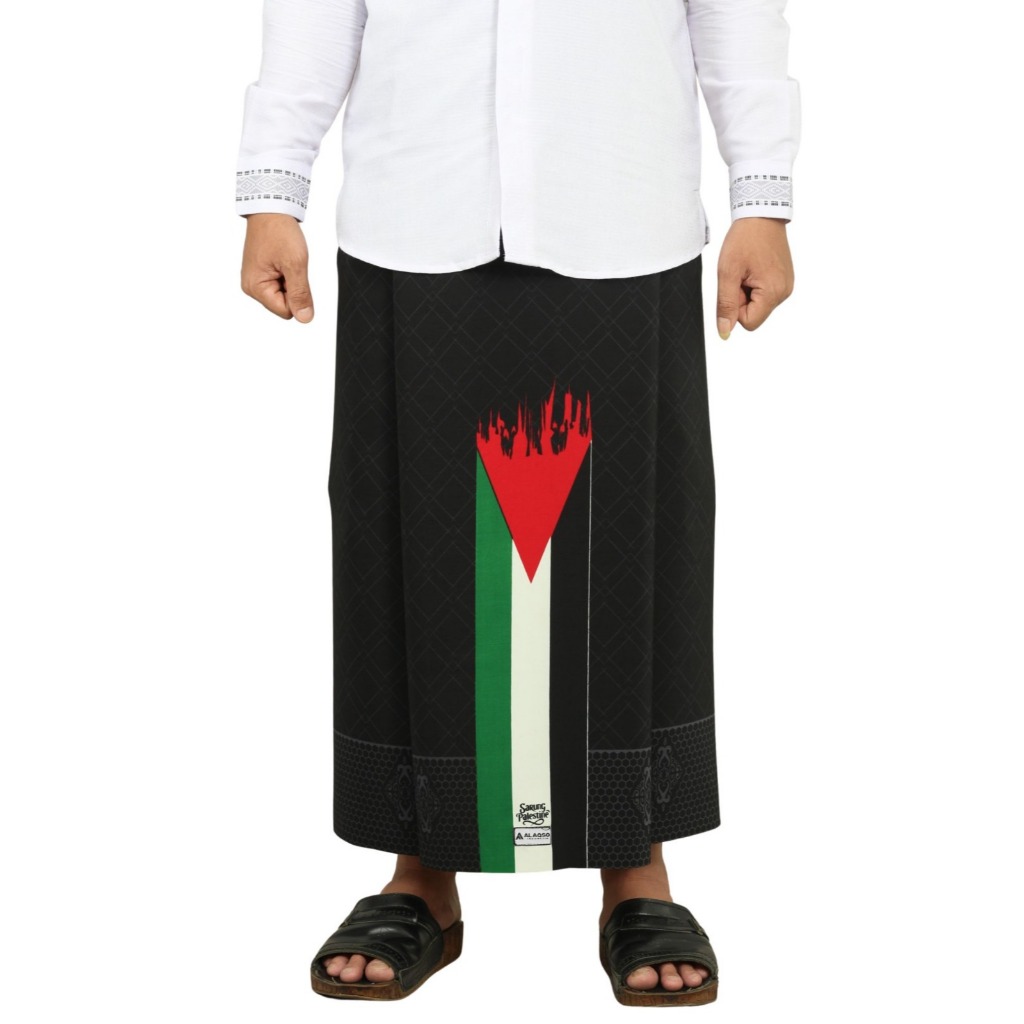 Al Aqso | Sarung Motif Palestina Sarung Palestina Hitam Putih 009