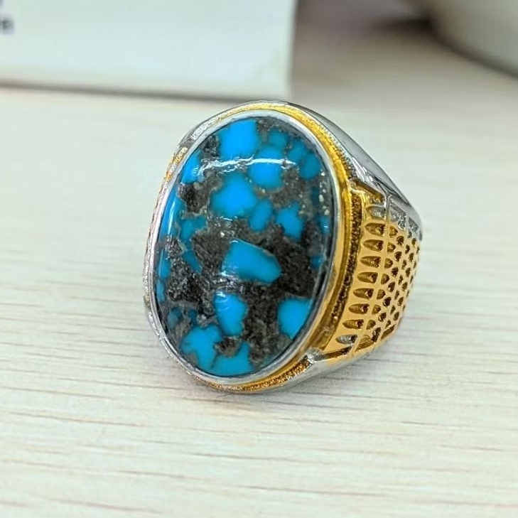 Batu pirus persia royyal blue ceplok kuro iket alpaka super