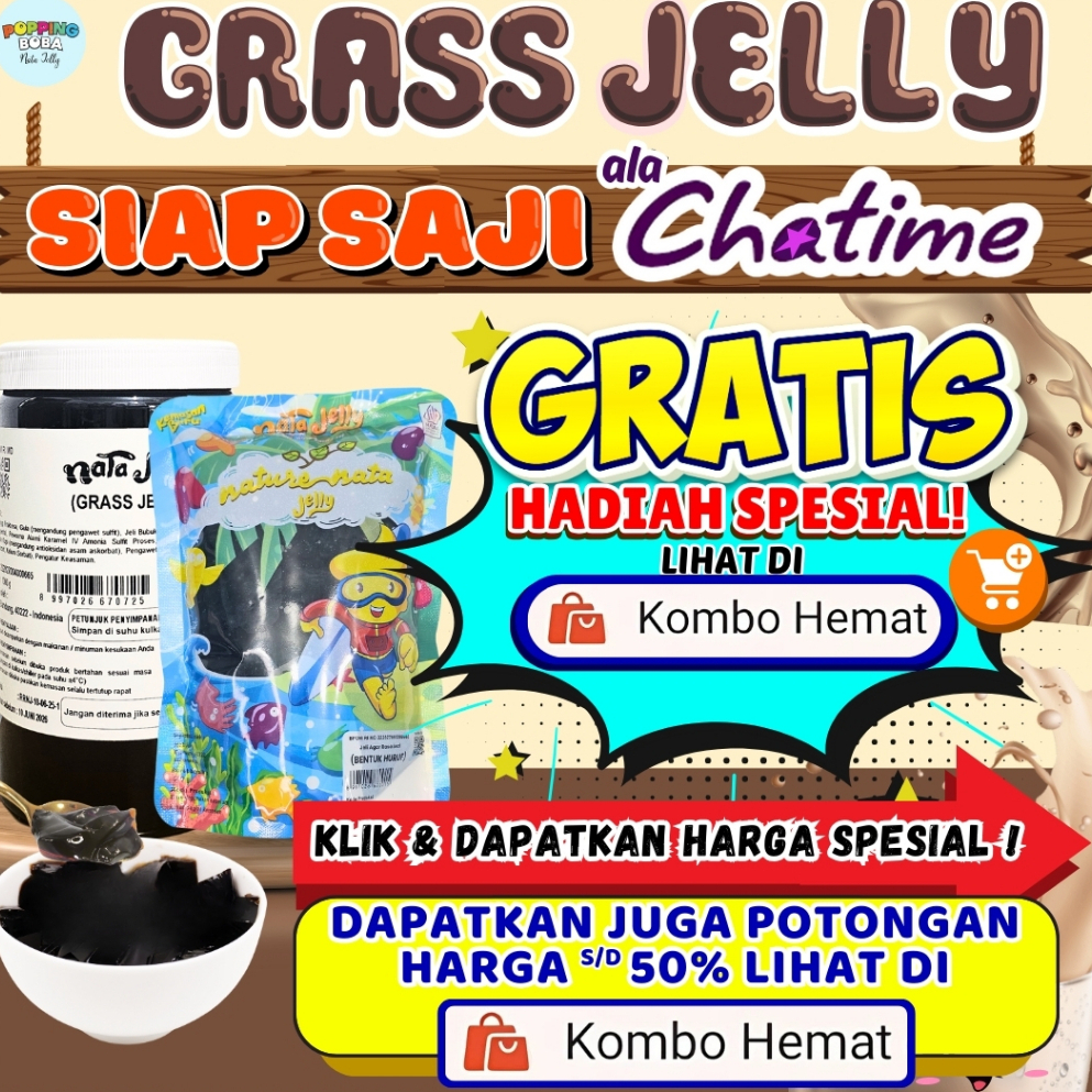 GrassJellyCincauAlaChatimeKombinasi TOFICO Bubuk Minuman Powder Drink - Grass Jelly Ala Chatime 1 KG