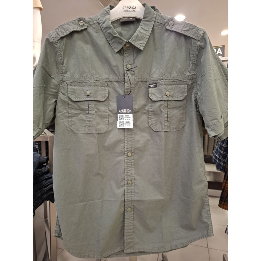 Kemeja lengan pendek, kantong 2 depan Cressida