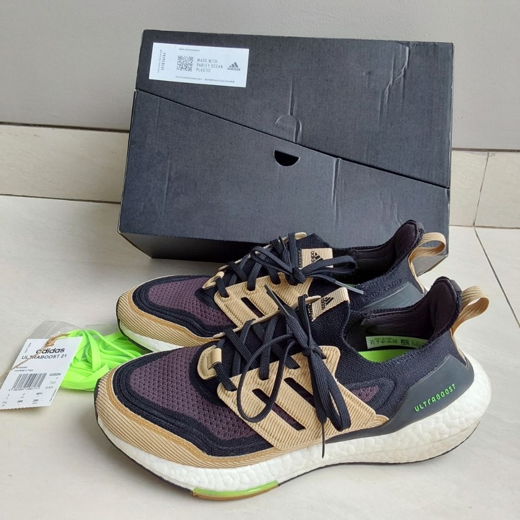 SECOND Adidas Ultraboost 21 Sepatu Lari Running Shoes Pria