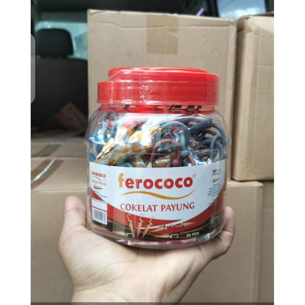 1 toples/ keler isi 70 pcs coklat payung jajanan anak murah