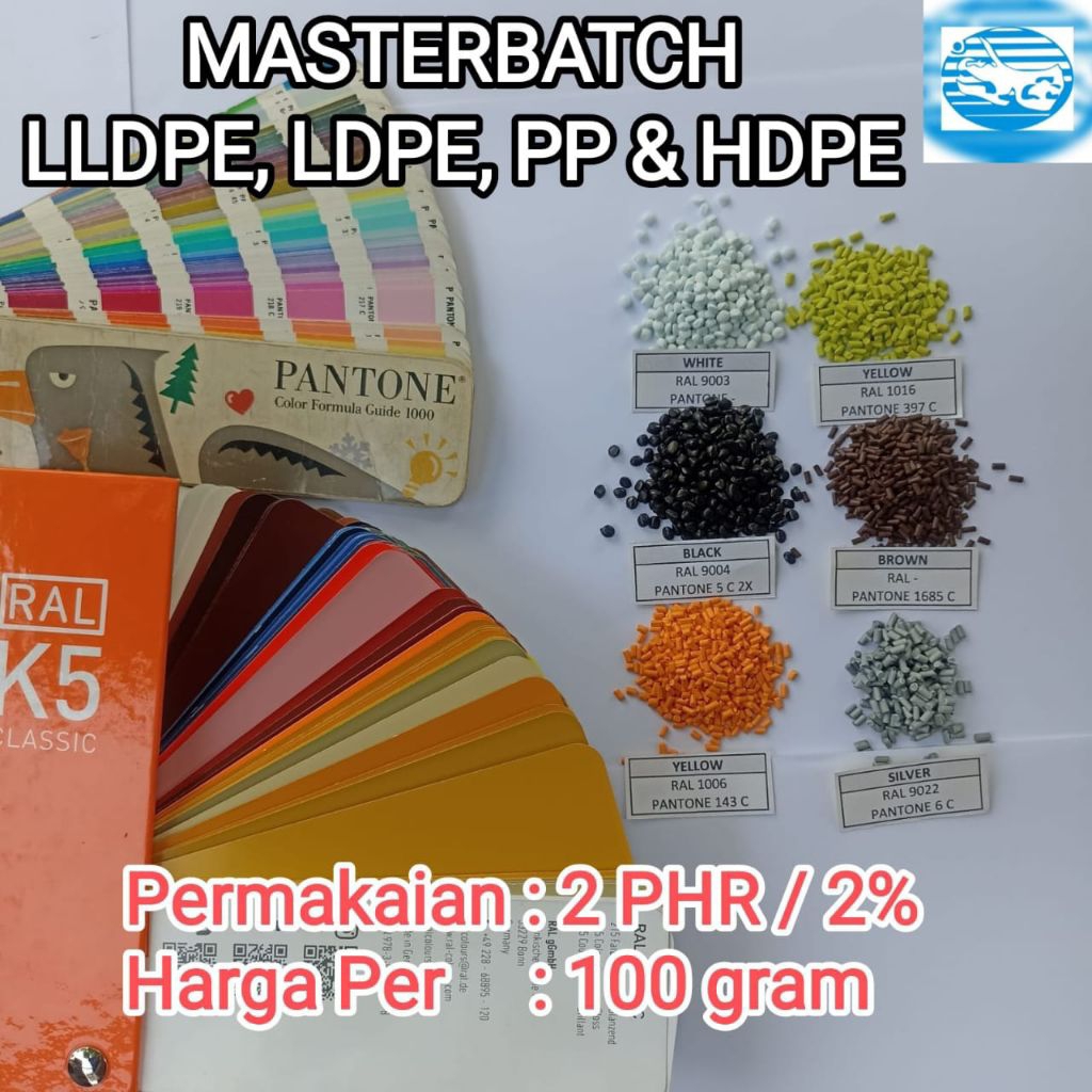 PEWARNA BIJI PLASTIK MASTERBATCH LLDPE LDPE PP DAN HDPE GOLONGAN 1