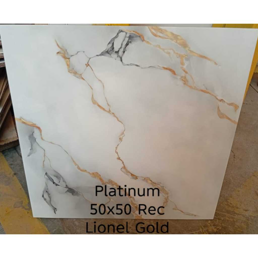 Keramik Platinum Lionel Gold 50x50 - Kilat Cutting