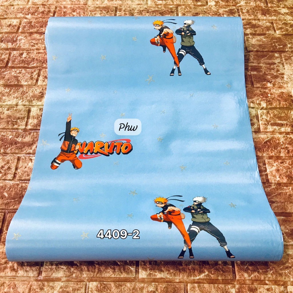 WALLPAPER DINDING ANAK MOTIF ANIME NARUTO BIRU YORK