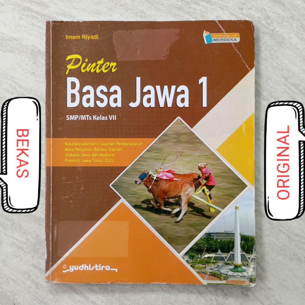 ( BUKU BEKAS ) ( ORIGINAL ) Pinter Basa Bahasa Jawa Jawi kelas 10 X 1 I SMP MTS Penerbit Yudhistira 