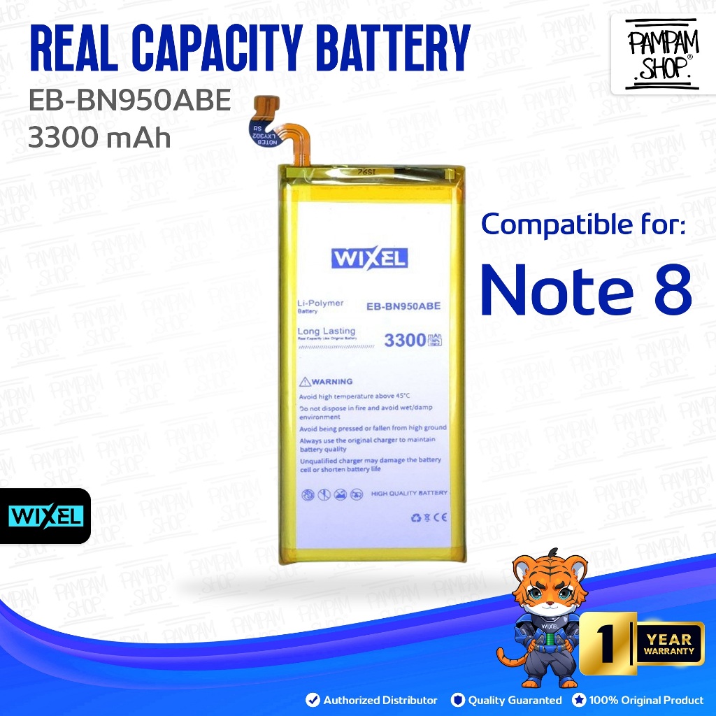 WIXEL Baterai EB-BN950ABE Samsung Galaxy Note 8 N950 N950F Double Power Original Batre Batrai Batter