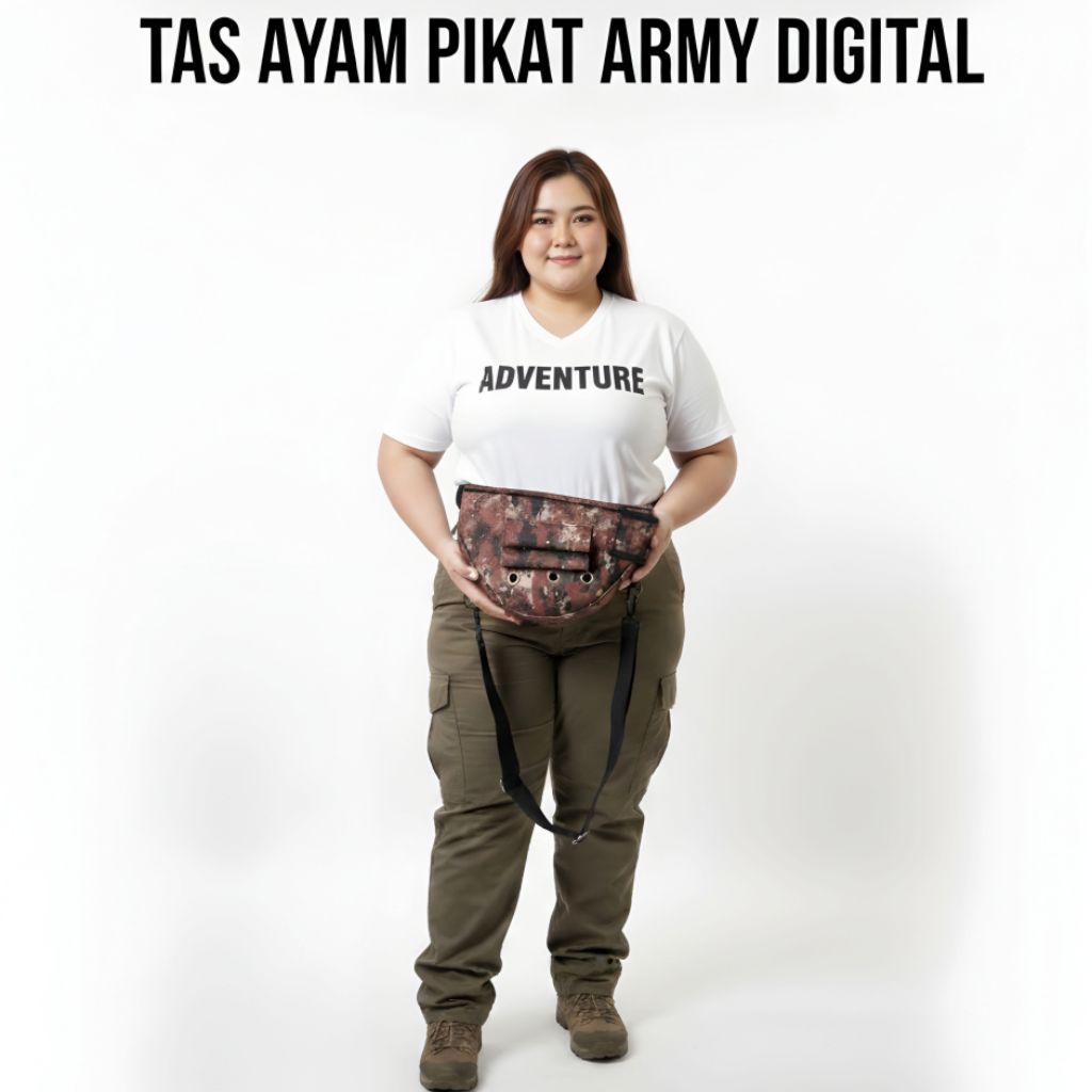 Tas Ayam Pikat Army digital• Bahan Tebal• Ventilasi Ring • Tas Pemburu Ayam Hutan