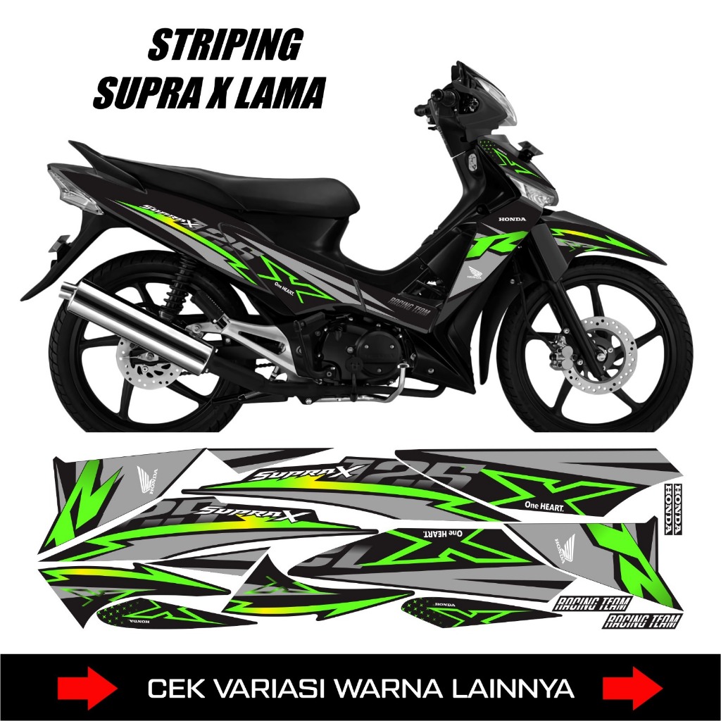 STIKER STRIPING HONDA SUPRA X 125 LAMA / STIKER LIS VARIASI MOTOR SUPRA X 125 BATMAN
