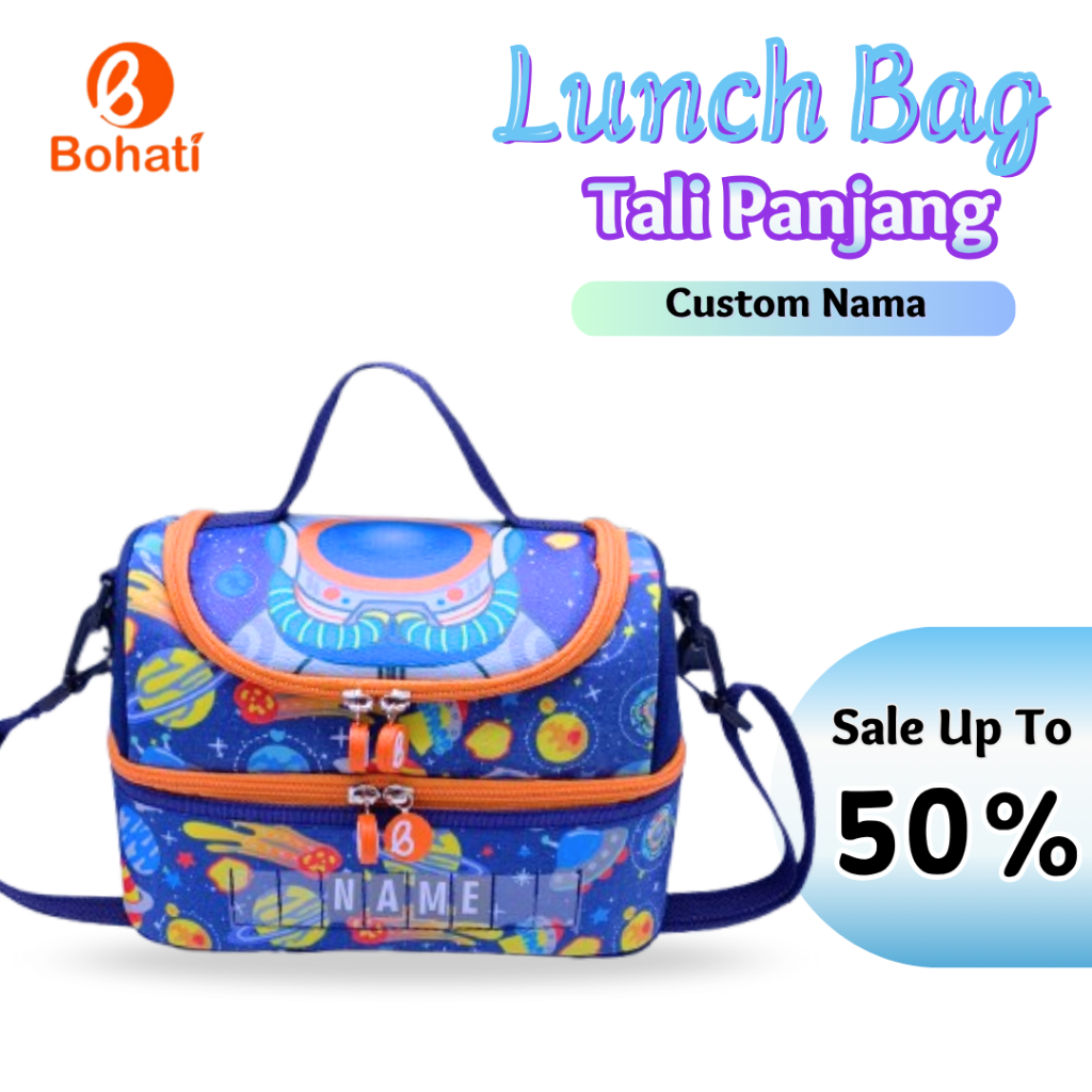 Lunch Bag Anak Laki laki  Bohati tas bekal anak  I Bohati I Karakter Astronot  Fashion
