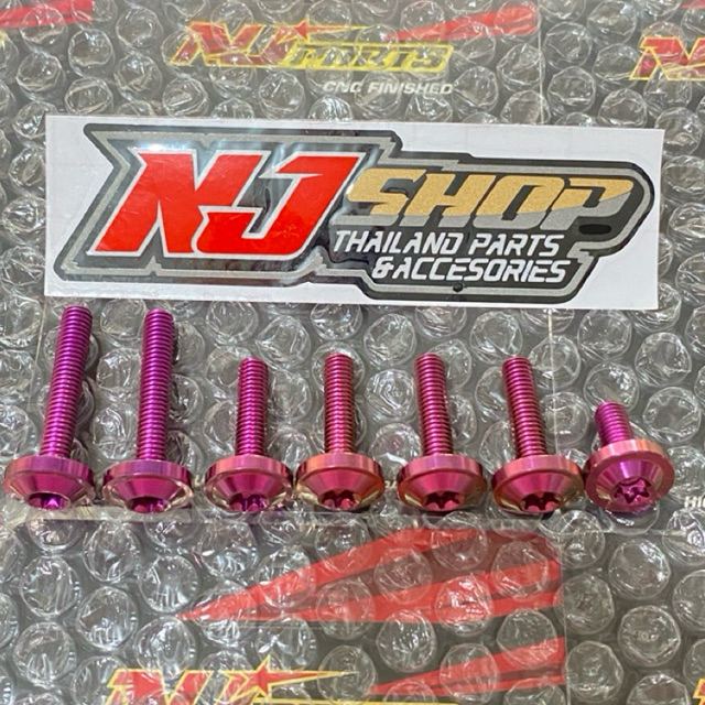 Set isi7 baut radiator baut titanium nmax aerox original titanium big head
