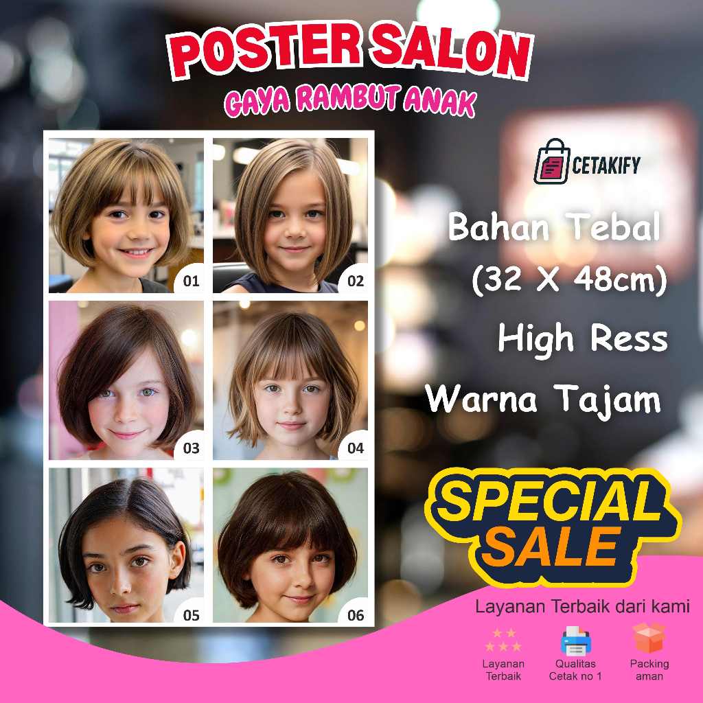 POSTER GAYA RAMBUT ANAK PEREMPUAN