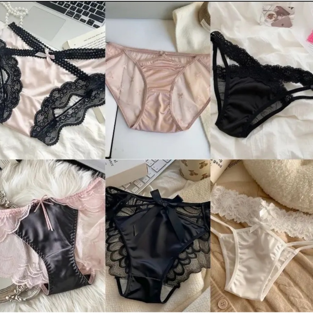 Pakaian Dalam Katun 100% /pakaian dalam set seksi wanita/ Penampilan Intim - Renda, Lucu dan Menyena