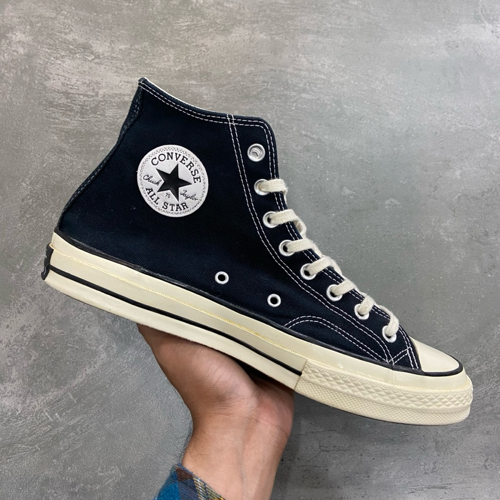 [Size 43] Converse Chuck Taylor All Star 70S High Black White Second Original. Harga Barunya 1.2 - 1