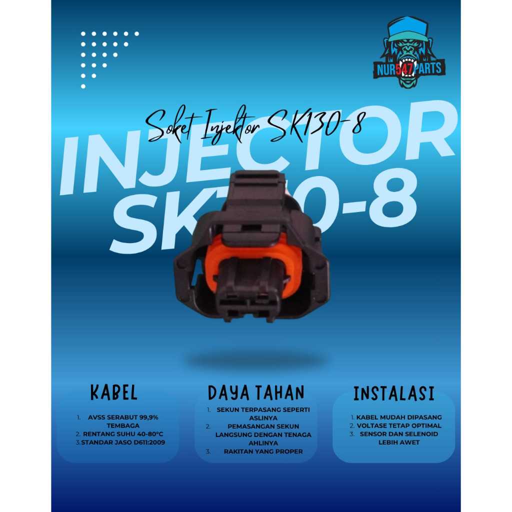 Soket Konektor Injektor Kobelco SK130 SK130-8 Socket SCV PC200-8 SK200