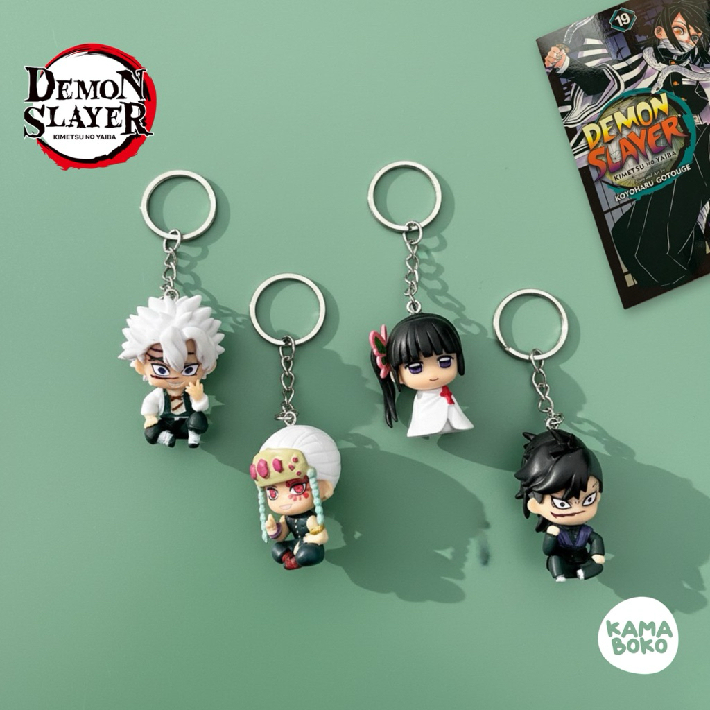 Gantungan Kunci Keychain Demon Slayer Mini Figure FREE PHOTOCARD