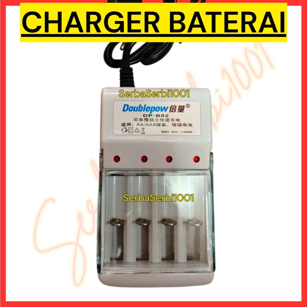 CHARGER BATERAI DOUBLEPOW / CHARGER BATERAI AA / CHARGER BATERAI AAA