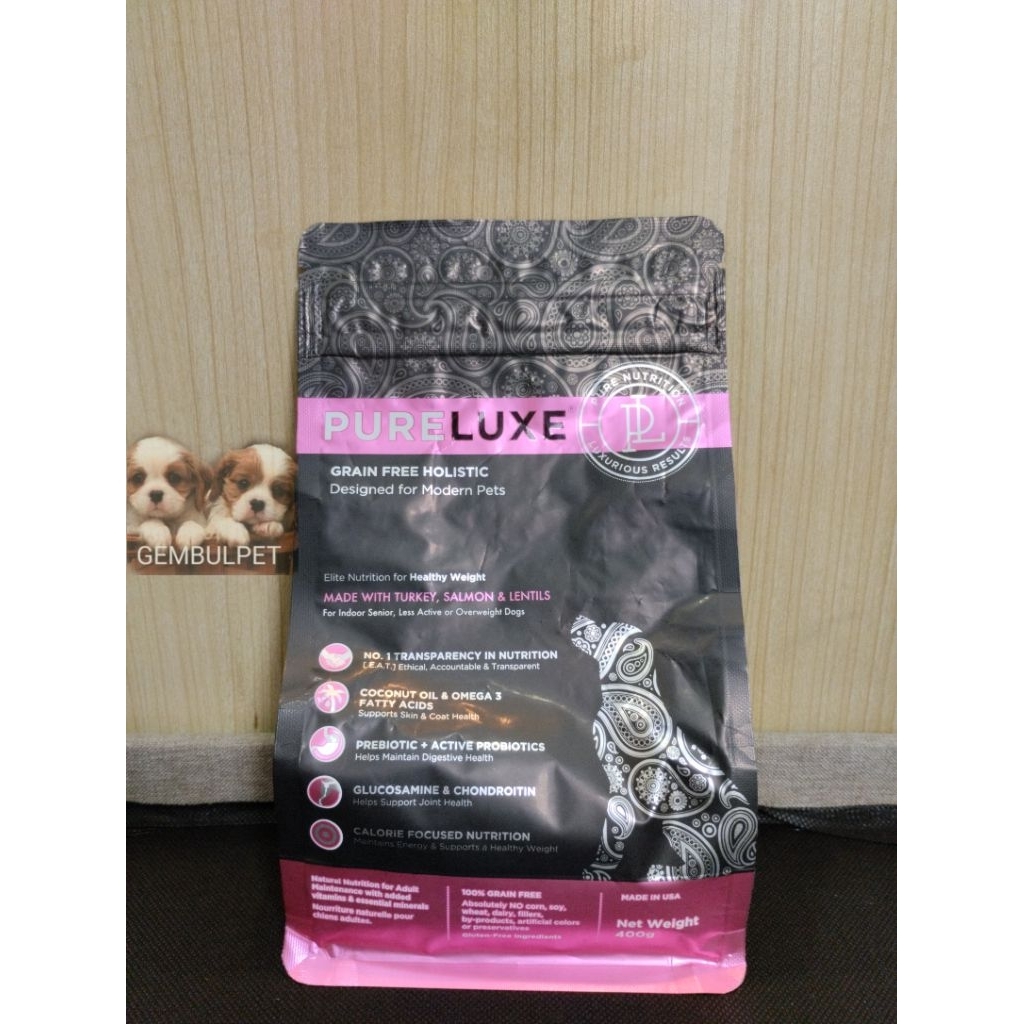 dog food senior pureluxe healthy weight for senior/ overweight 400gr