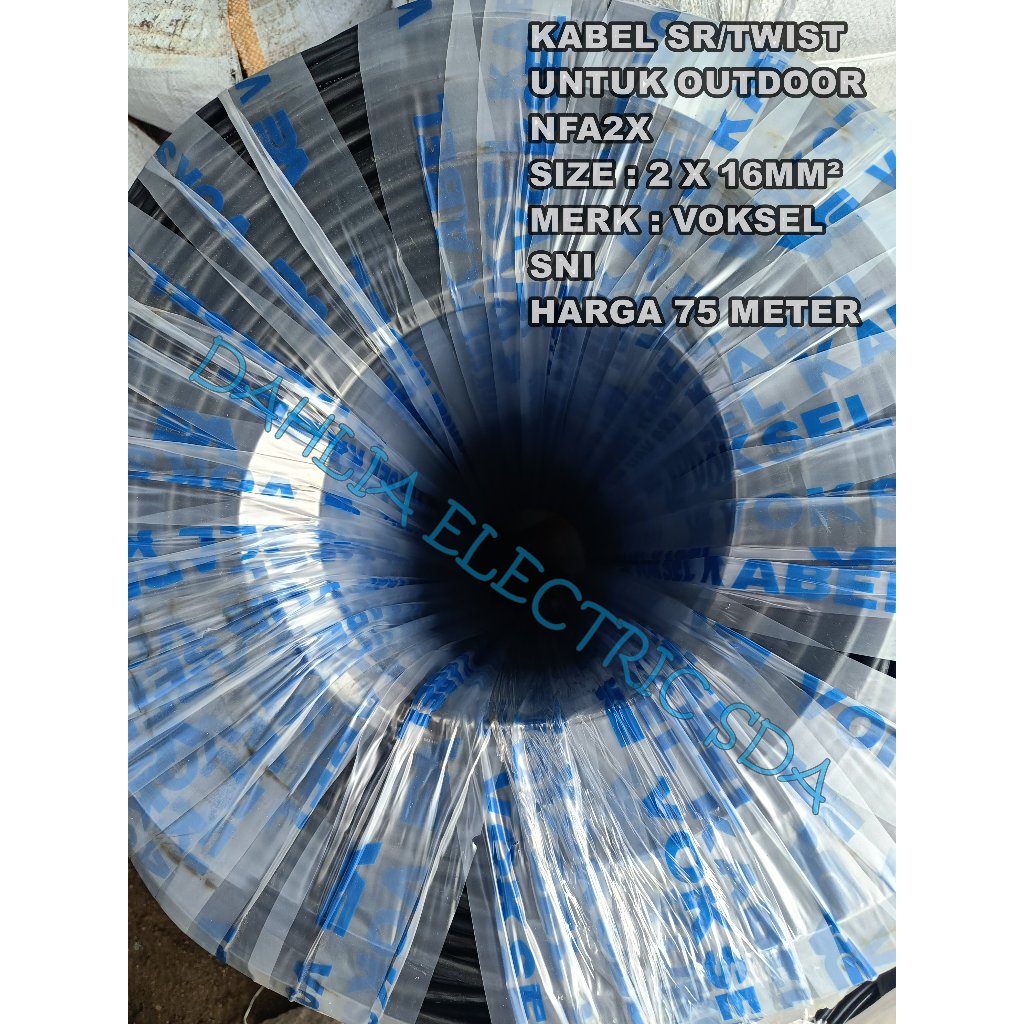 KABEL SR / TWIST / NFA 2X SNI 2 X 16MM² VOKSEL 75 METER VOKSEL