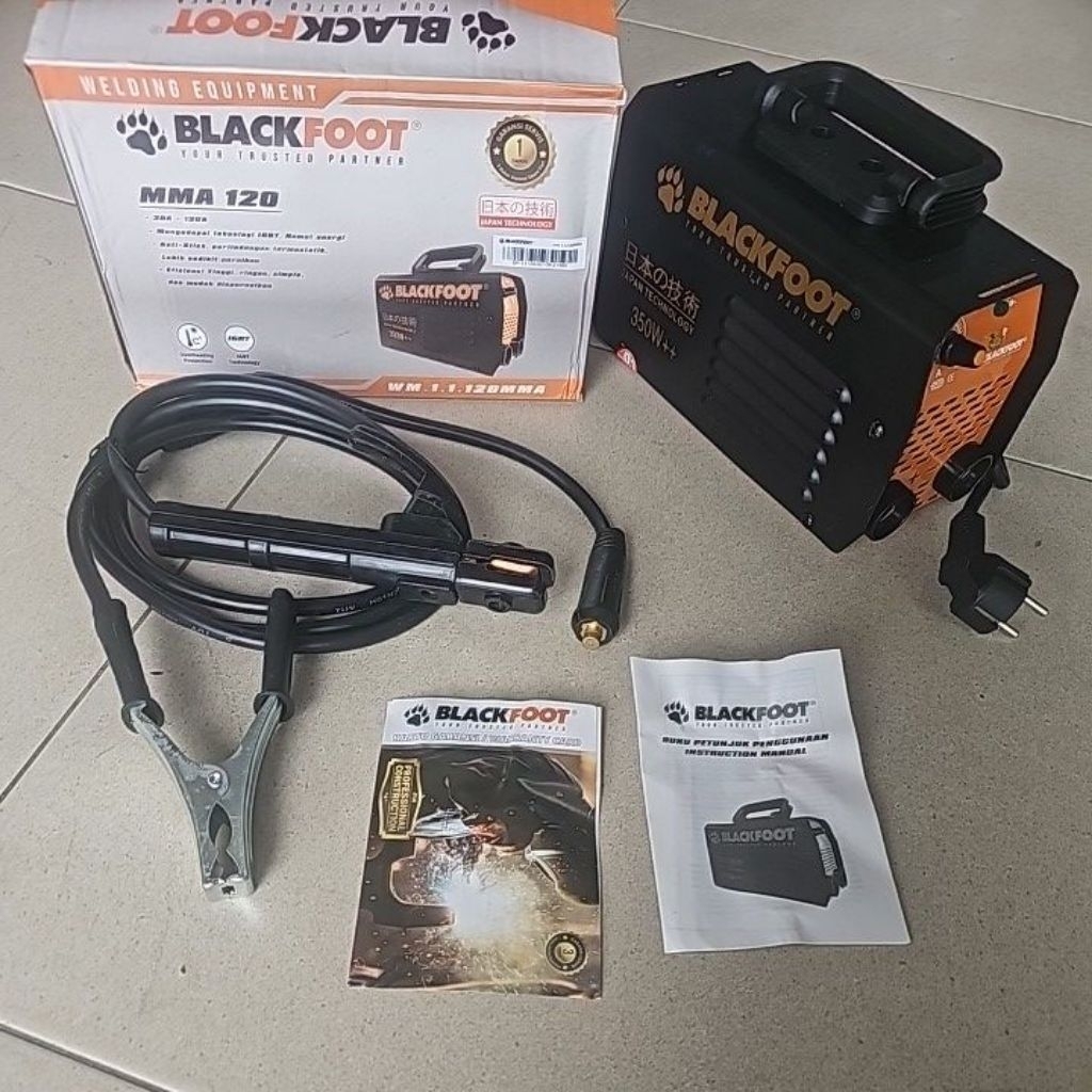 Mesin trafo las Inverter Blackfoot MMA 120A 350watt