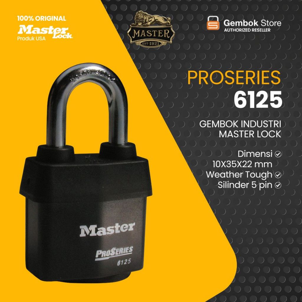 Gembok Master Lock 6125 ProSeries Laminated lebar 67mm Tahan Cuaca