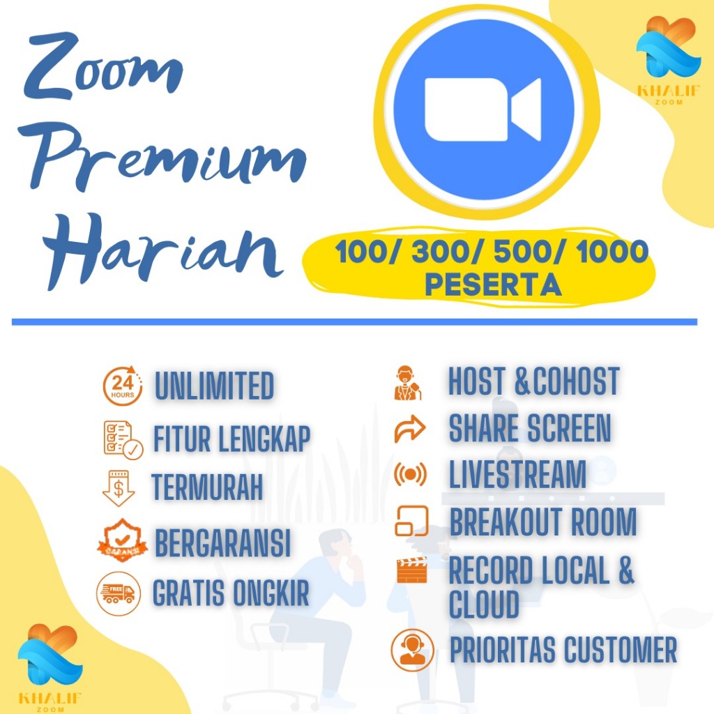 Sewa Zoom Meeting Harian 100 300 500 1000 Peserta Unlimited Meeting