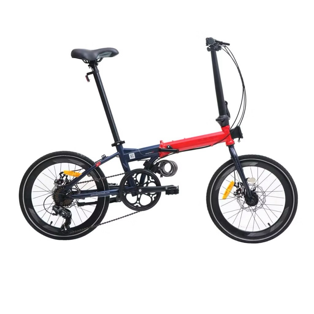 sepeda element fold X 20" 8speed lipat red bekas murah