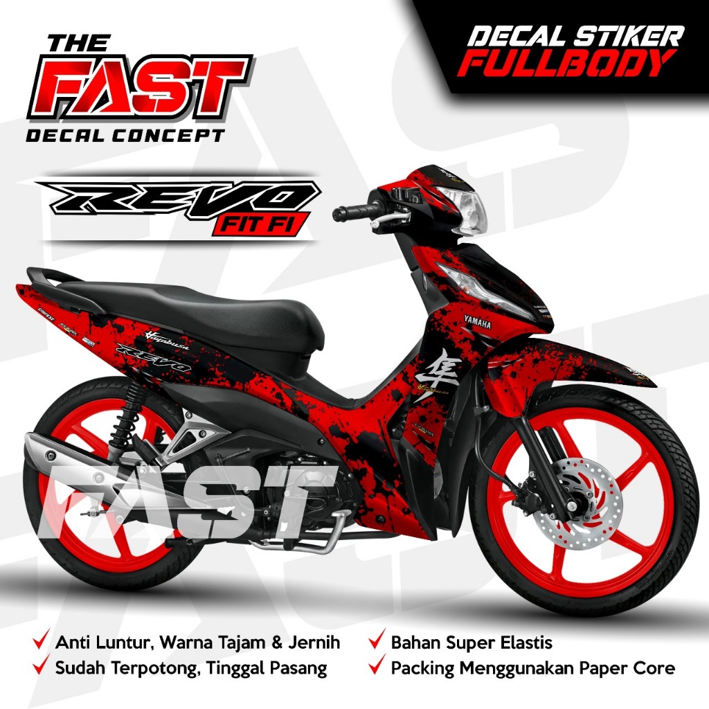 BISA COD Decal Sticker Revo Fit FI/Revo X Fullbody Hayabusa Japan Racing Decal stiker Revo Fit FI/Re