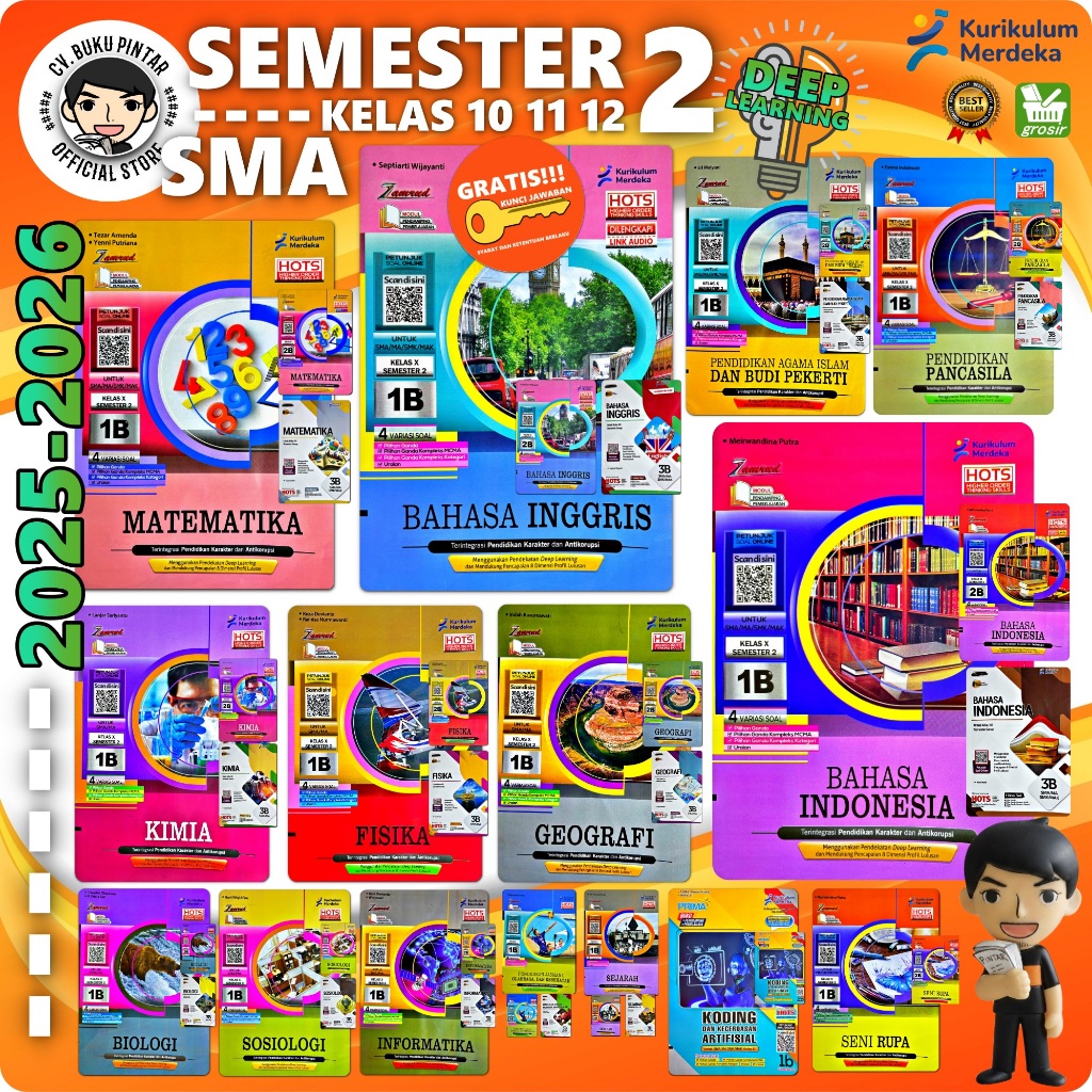 BUKU LKS SMA KELAS 10 11 12 SEMESTER 2 Deep Learning KURIKULUM MERDEKA | Zamrud PUTRA NUGRAHA | MATE