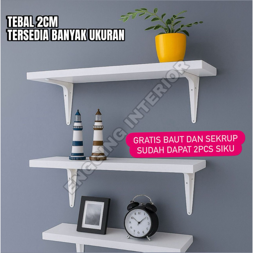 RAK SIKU L / RAK TEMPEL DINDING SIKU / SIKU BESI HAMBALAN / Rak Ambalan Dinding Minimalis Hiasan Kay