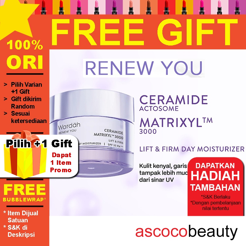Wardah RENEW YOU [ 30gr ] Day Night Cream SKINCARE ANTI AGING Krim Siang Malam Jar ascocobeauty