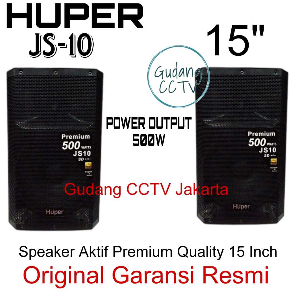 Speaker Aktif Huper JS10 15 Inch 500Watt Original Sepasang