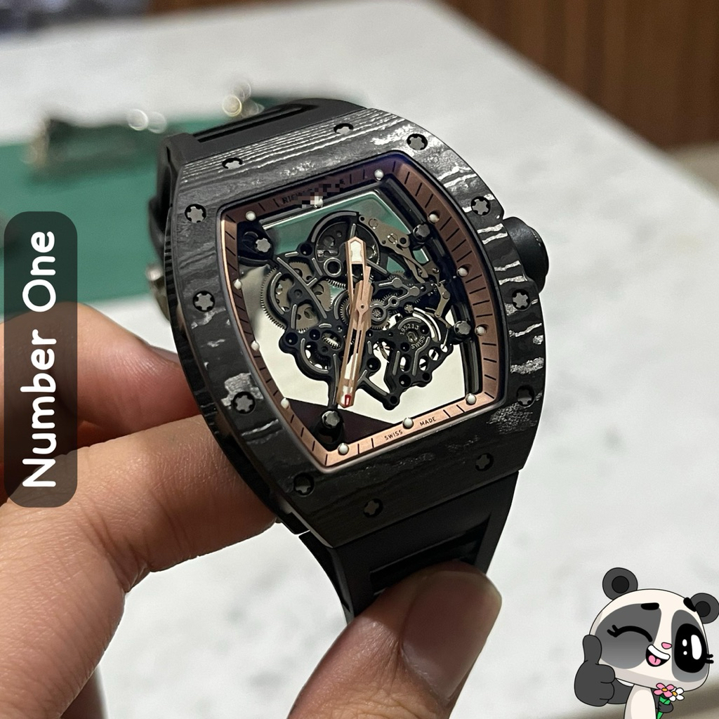 Jam Tangan Mewah Rimil 055 Bubba Watson NTPT Carbon on Rubber by ZF