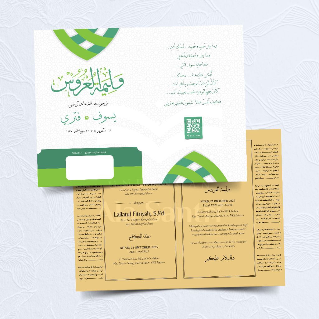 Undangan Pernikahan Santri - Undangan kitab kuning - Undangan Premium