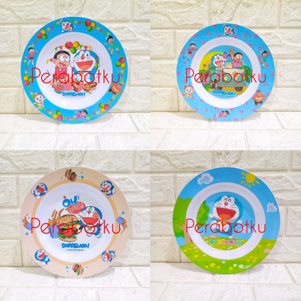 Vanda Piring Melamine 9" Doraemon / Piring Makan Anak Melamin Karakter