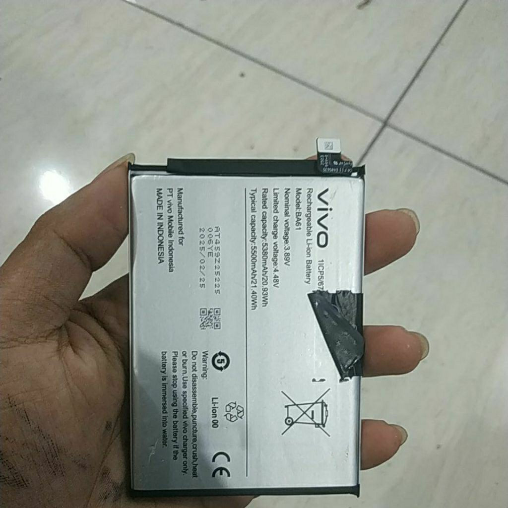 baterai bekas Vivo model BA61