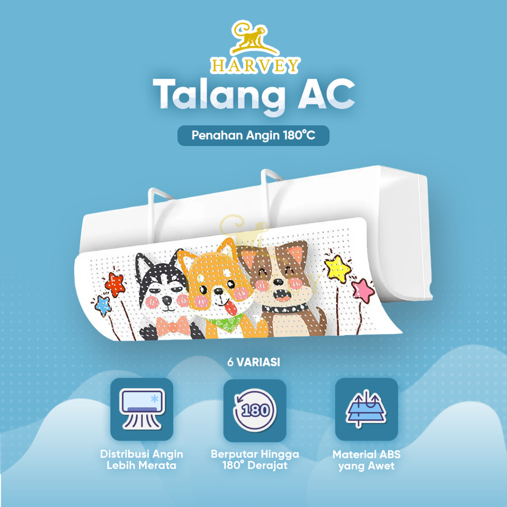 Talang AC Penahan Penghadang Angin Cover Motif | Reflektor Angin AC | Penahan Embusan Angin AC | Cov