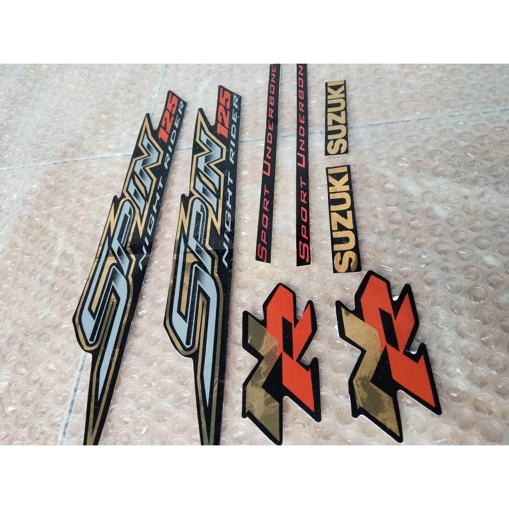 stryping stripping striping stiker sticker Suzuki Spin spin 125 NR non original NOS