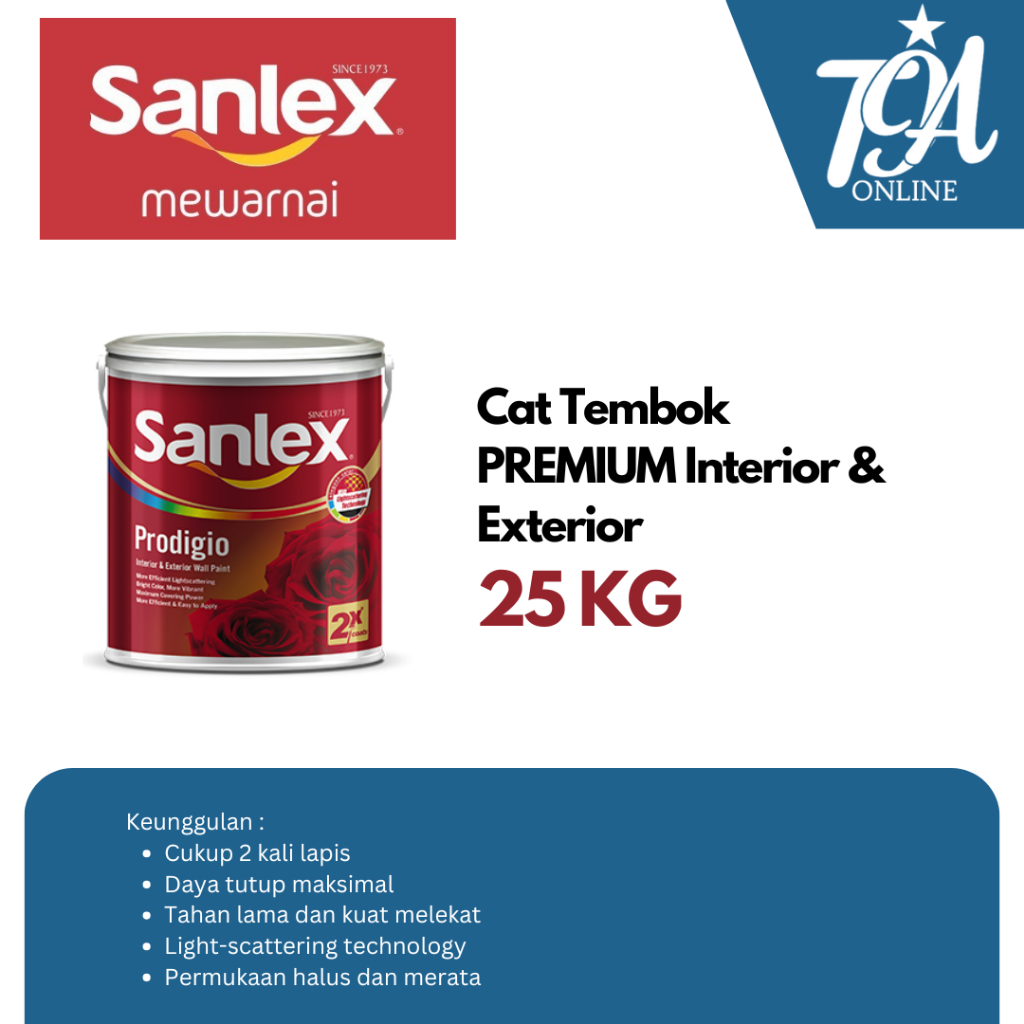 SANLEX Prodigio Cat Tembok Premium Interior & Exterior 25 KG